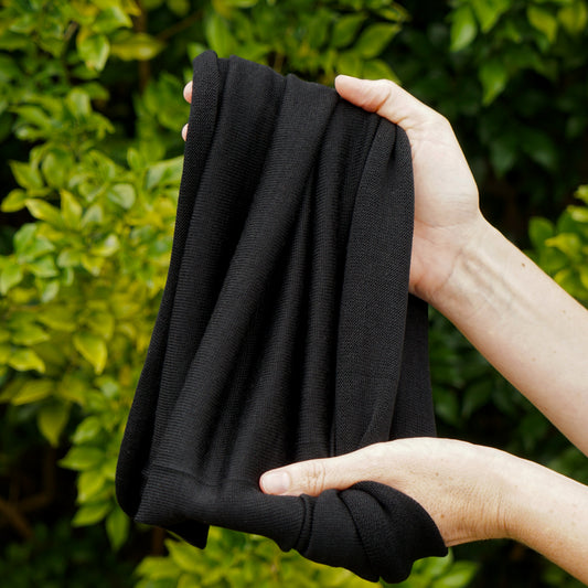 Black Merino Beanie Wrap - Ships from Nevada USA