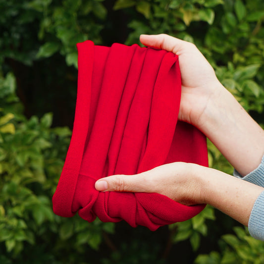 Rich Red Merino Beanie Wrap - Shipped from Nevada USA