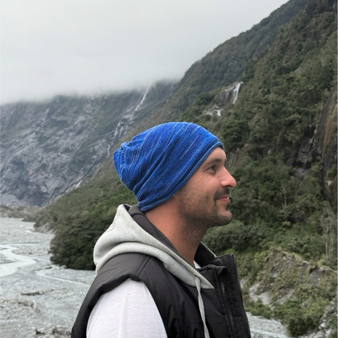 Alpine Blue Merino Beanie Wrap - Ships from Nevada USA