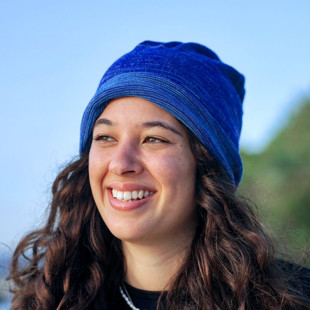 Alpine Blue Merino Beanie Wrap - Ships from Nevada USA