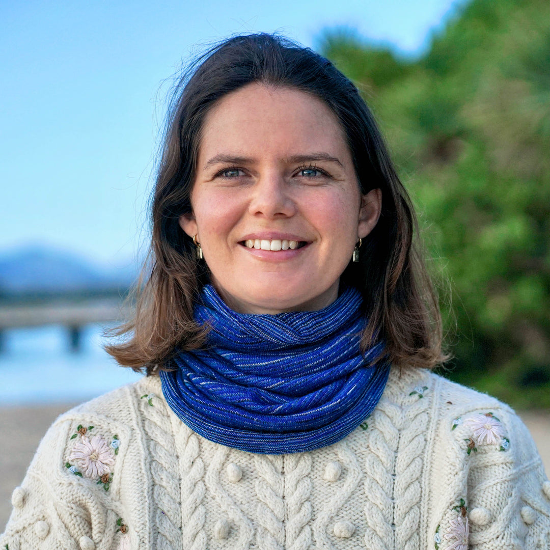 Alpine Blue Merino Beanie Wrap - Ships from Nevada USA