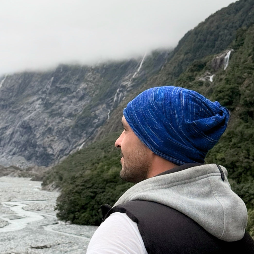 Alpine Blue Merino Beanie Wrap - Ships from Nevada USA