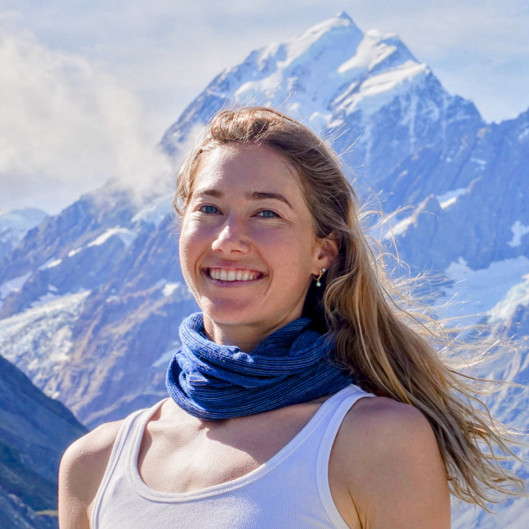 Alpine Blue Merino Beanie Wrap - Ships from Nevada USA