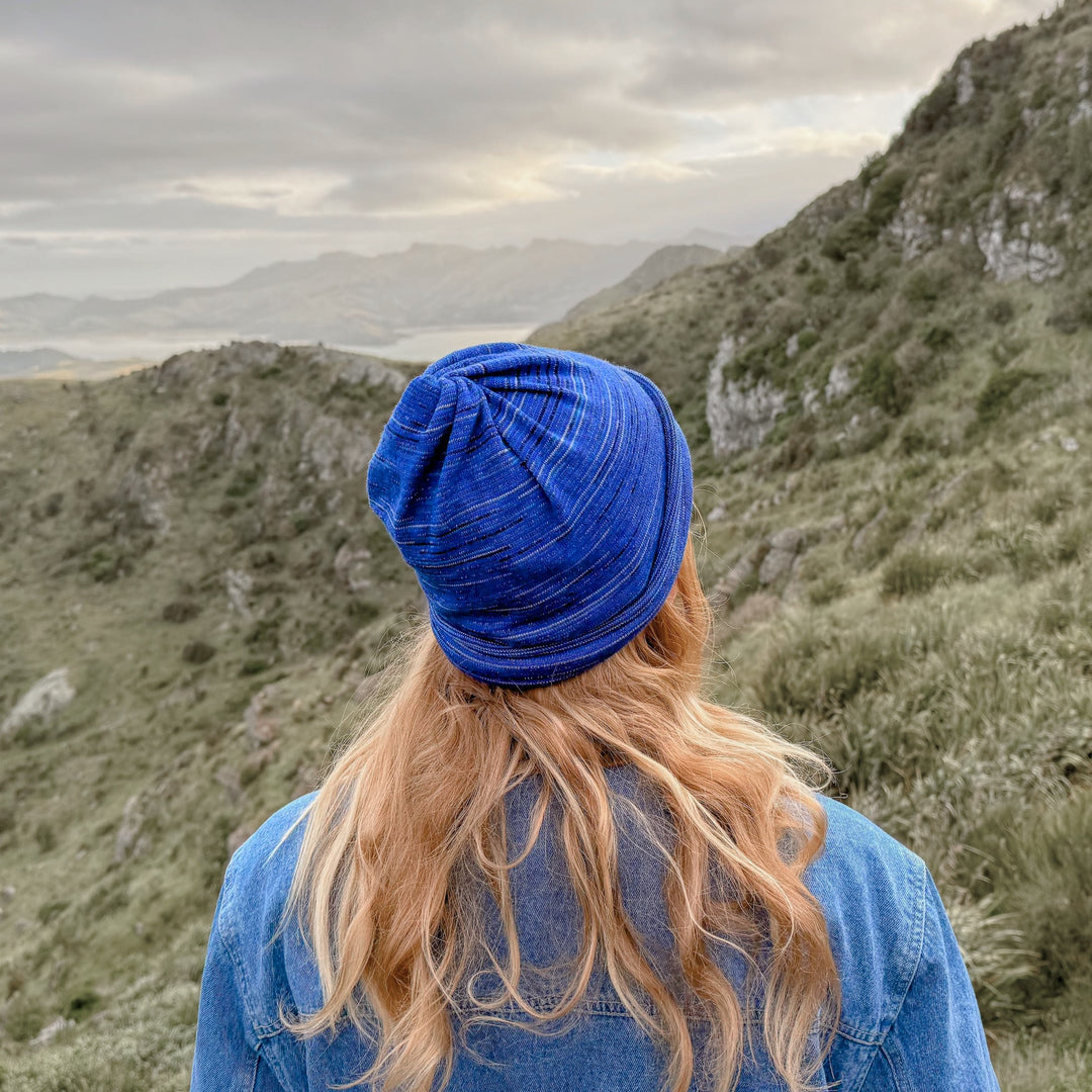 Alpine Blue Merino Beanie Wrap - Ships from Nevada USA