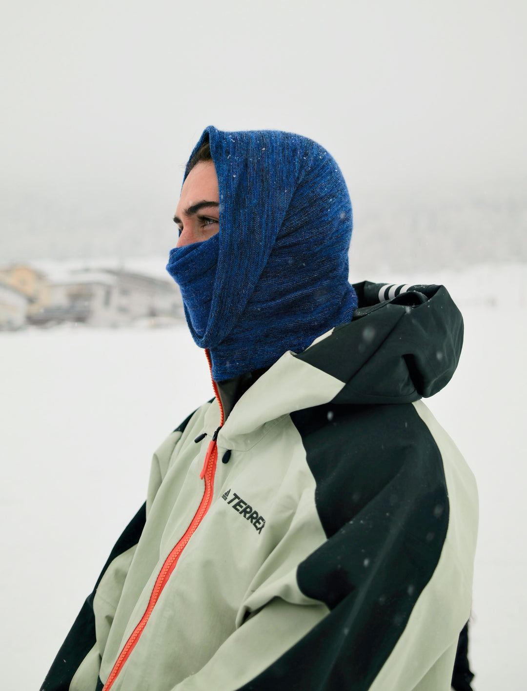 Merino Beanie Wrap - Alpine Blues