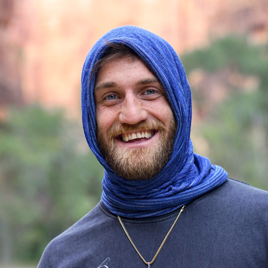 Alpine Blue Merino Beanie Wrap - Ships from Nevada USA