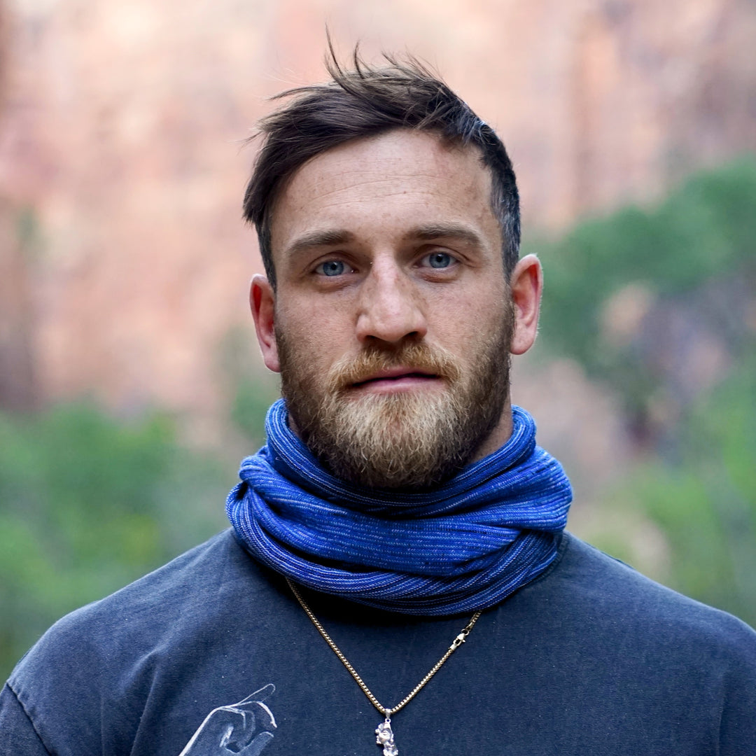 Alpine Blue Merino Beanie Wrap - Ships from Nevada USA