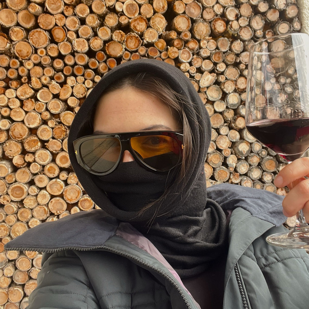 Black Merino Beanie Wrap - Ships from Nevada USA