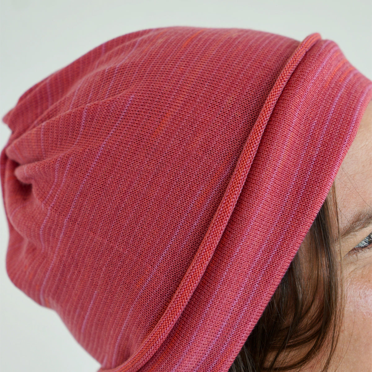 Dusky Pink Merino Beanie Wrap - Shipped from Nevada USA