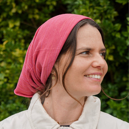 Dusky Pink Merino Beanie Wrap - Shipped from Nevada USA