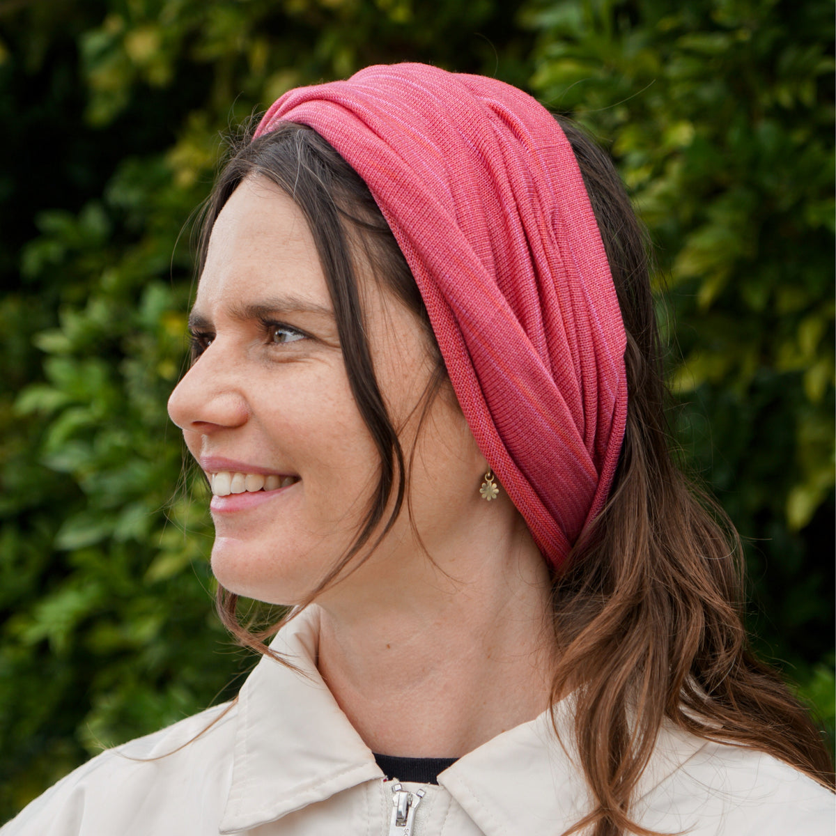 Dusky Pink Merino Beanie Wrap - Shipped from Nevada USA