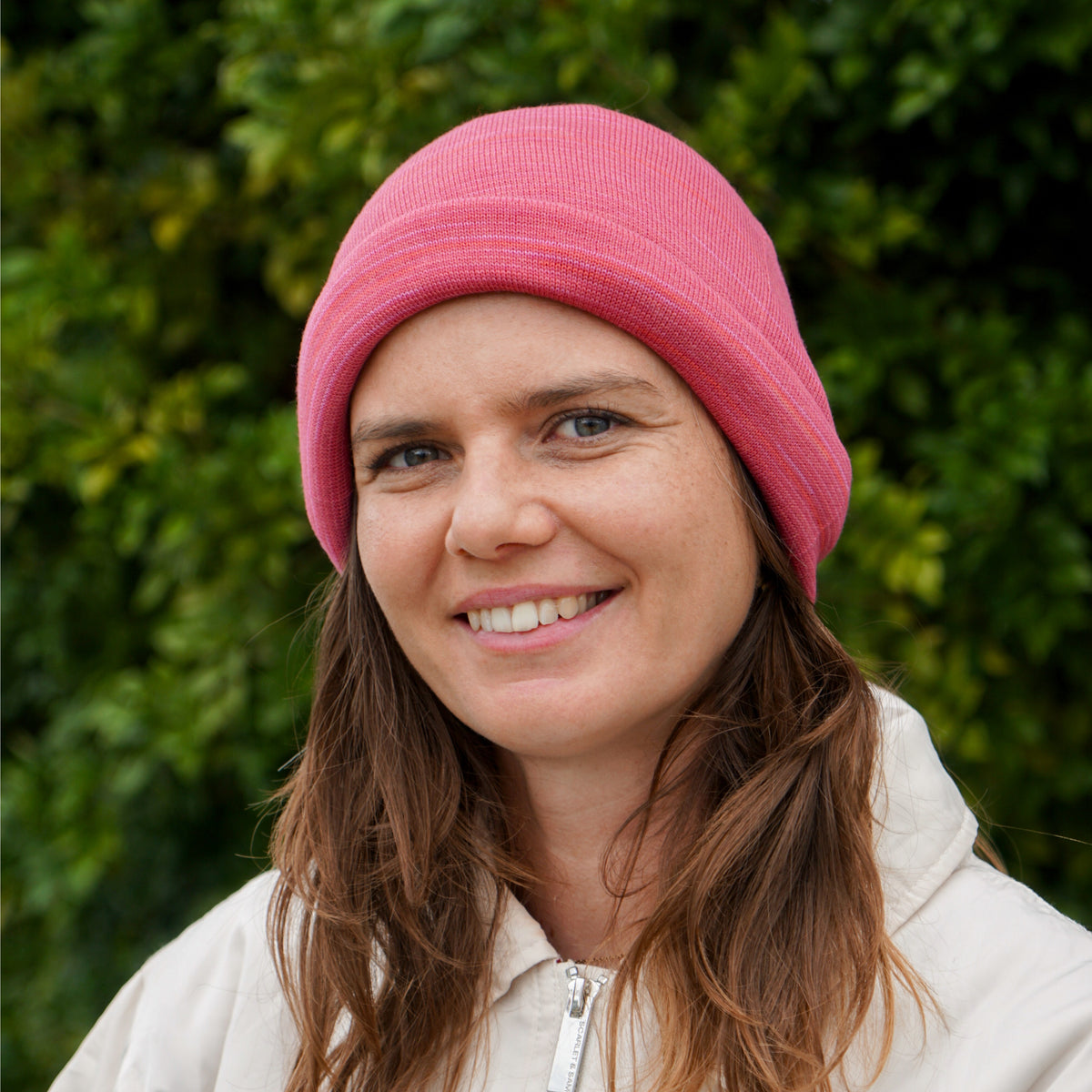 Dusky Pink Merino Beanie Wrap - Shipped from Nevada USA