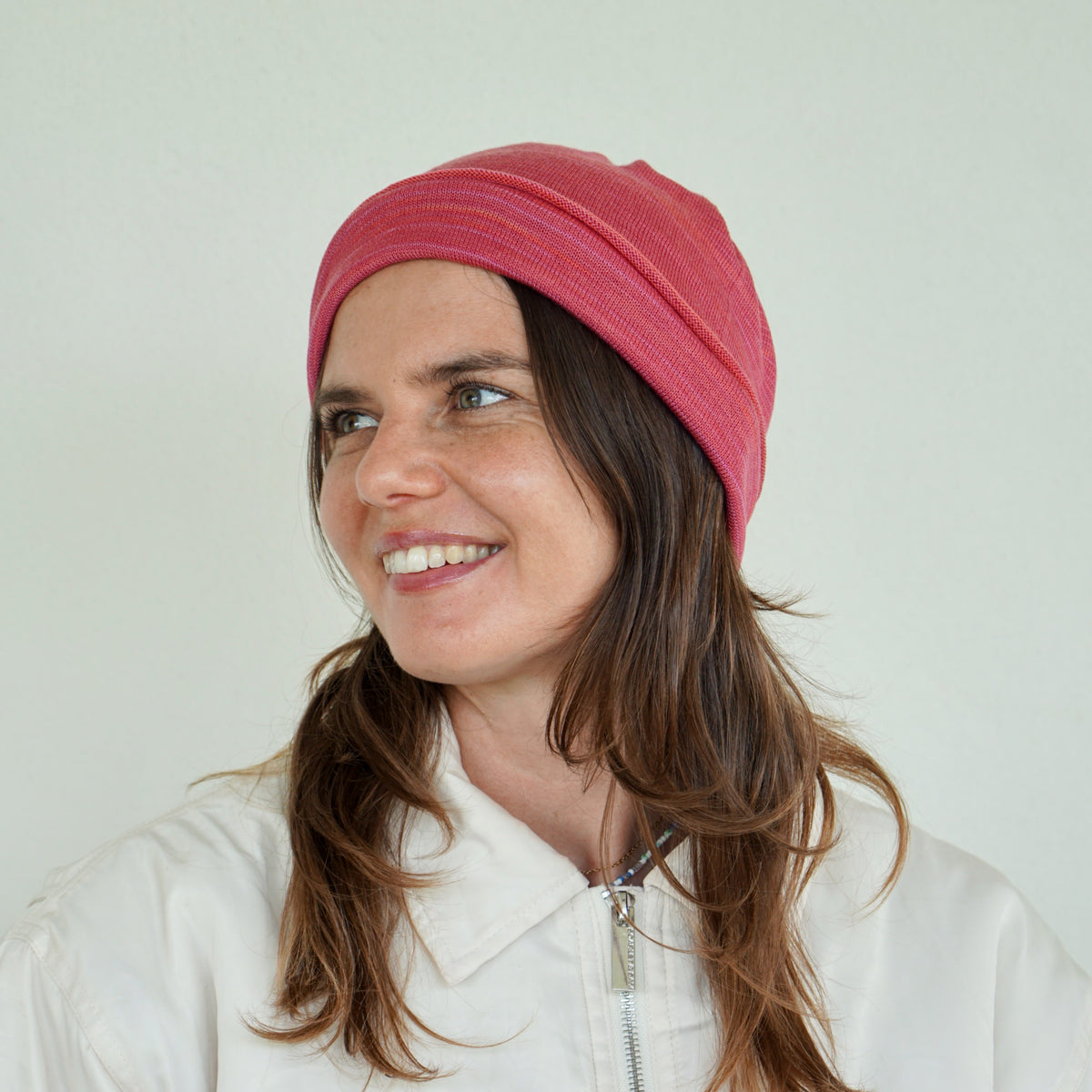 Dusky Pink Merino Beanie Wrap - Shipped from Nevada USA