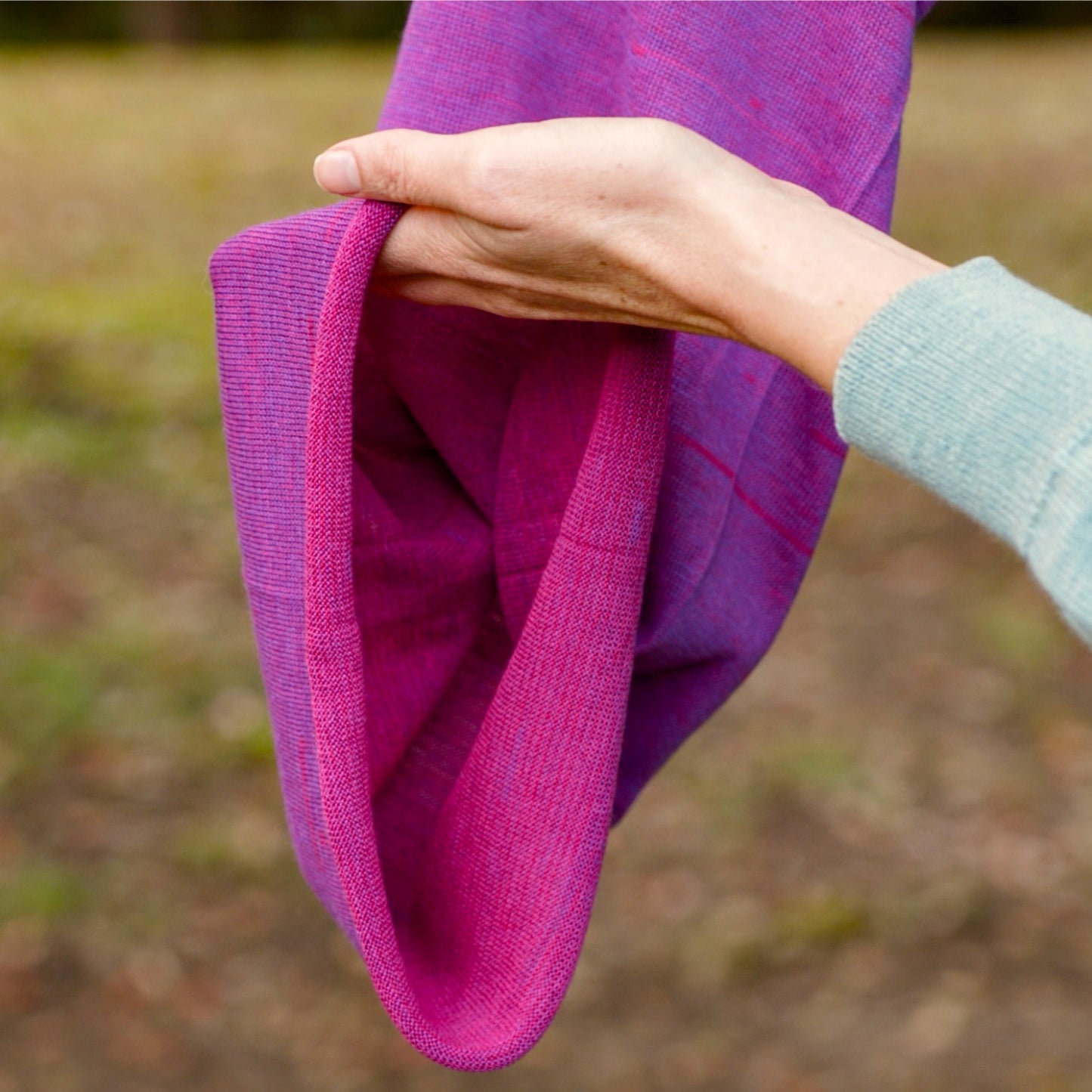 Fuchsia Reversible Merino Beanie Wrap - Shipped from Nevada USA
