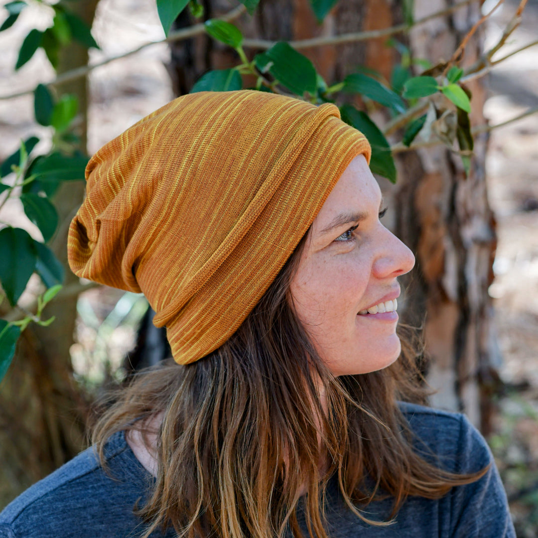 Marigold Merino Beanie Wrap - Ships from Nevada USA