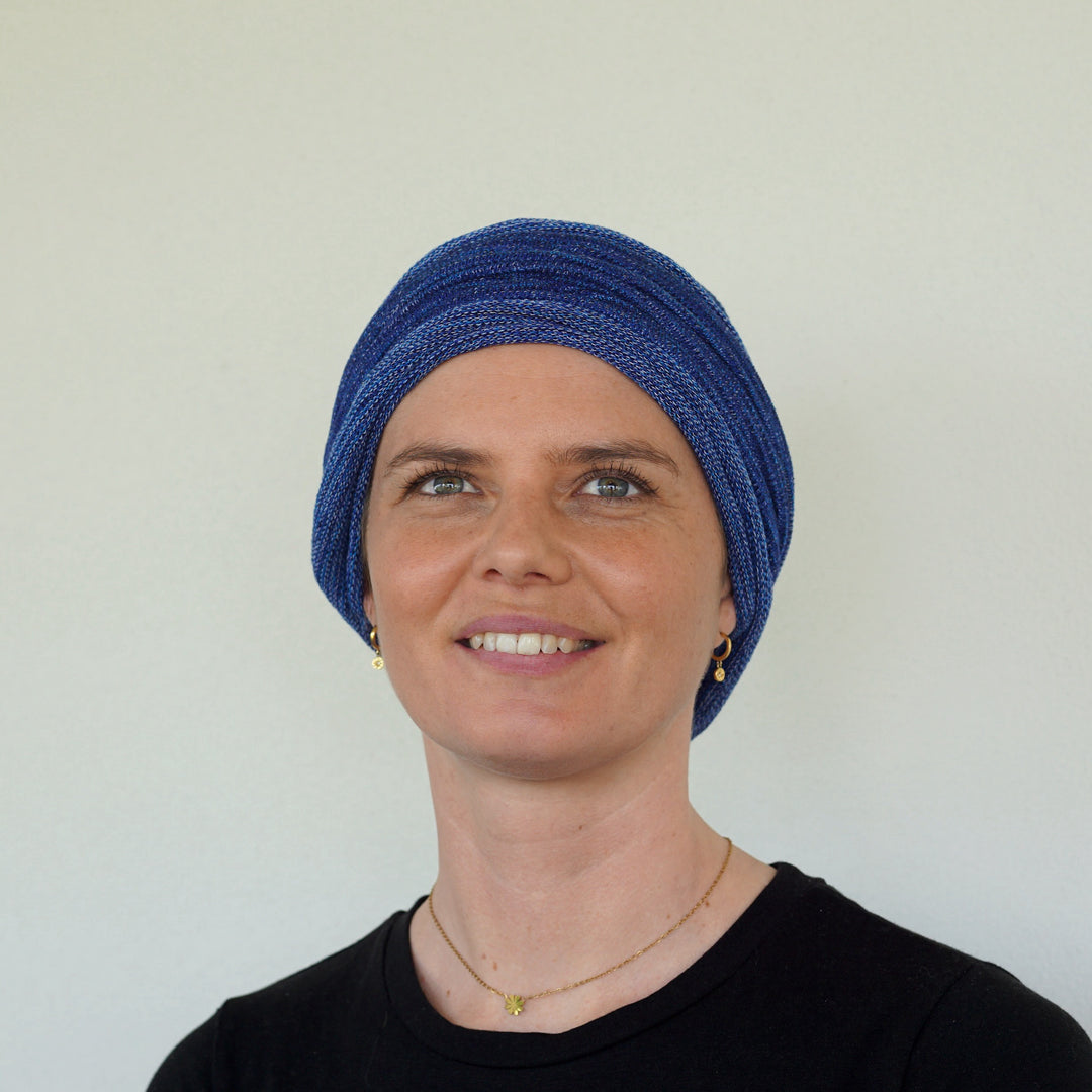 Denim Blue Turban / Head Wrap - Shipped from Nevada USA