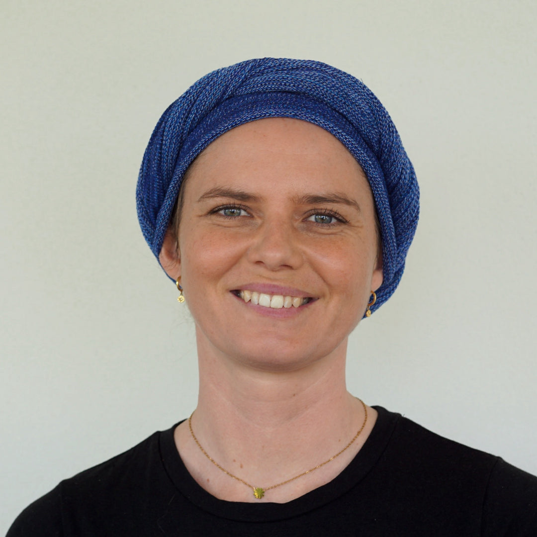 Denim Blue Turban / Head Wrap - Shipped from Nevada USA