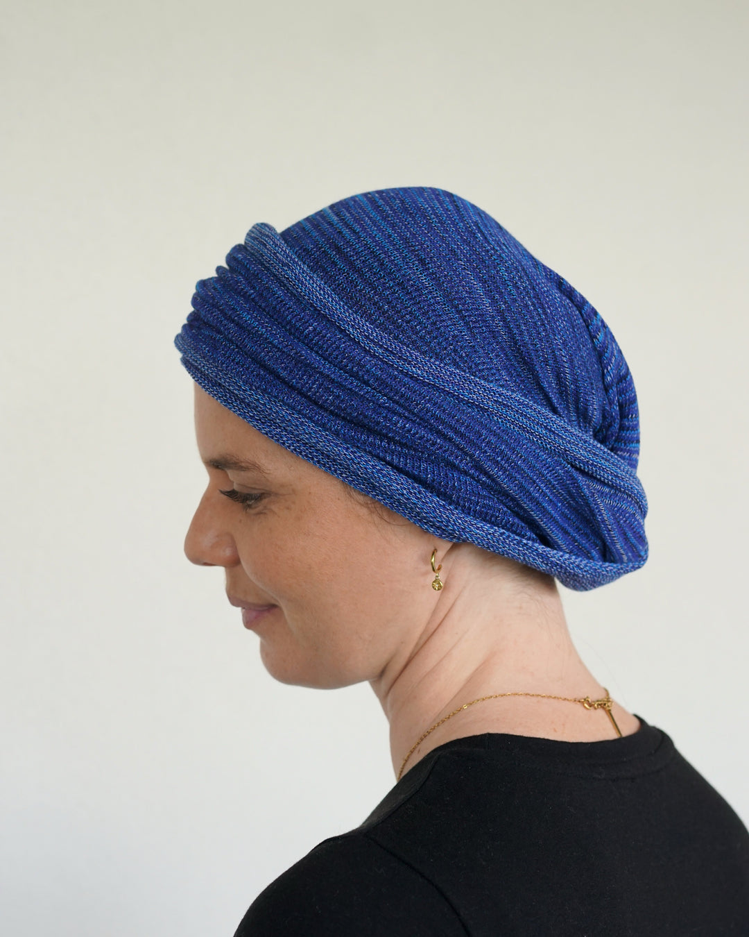 Denim Blues Turban / Head wrap