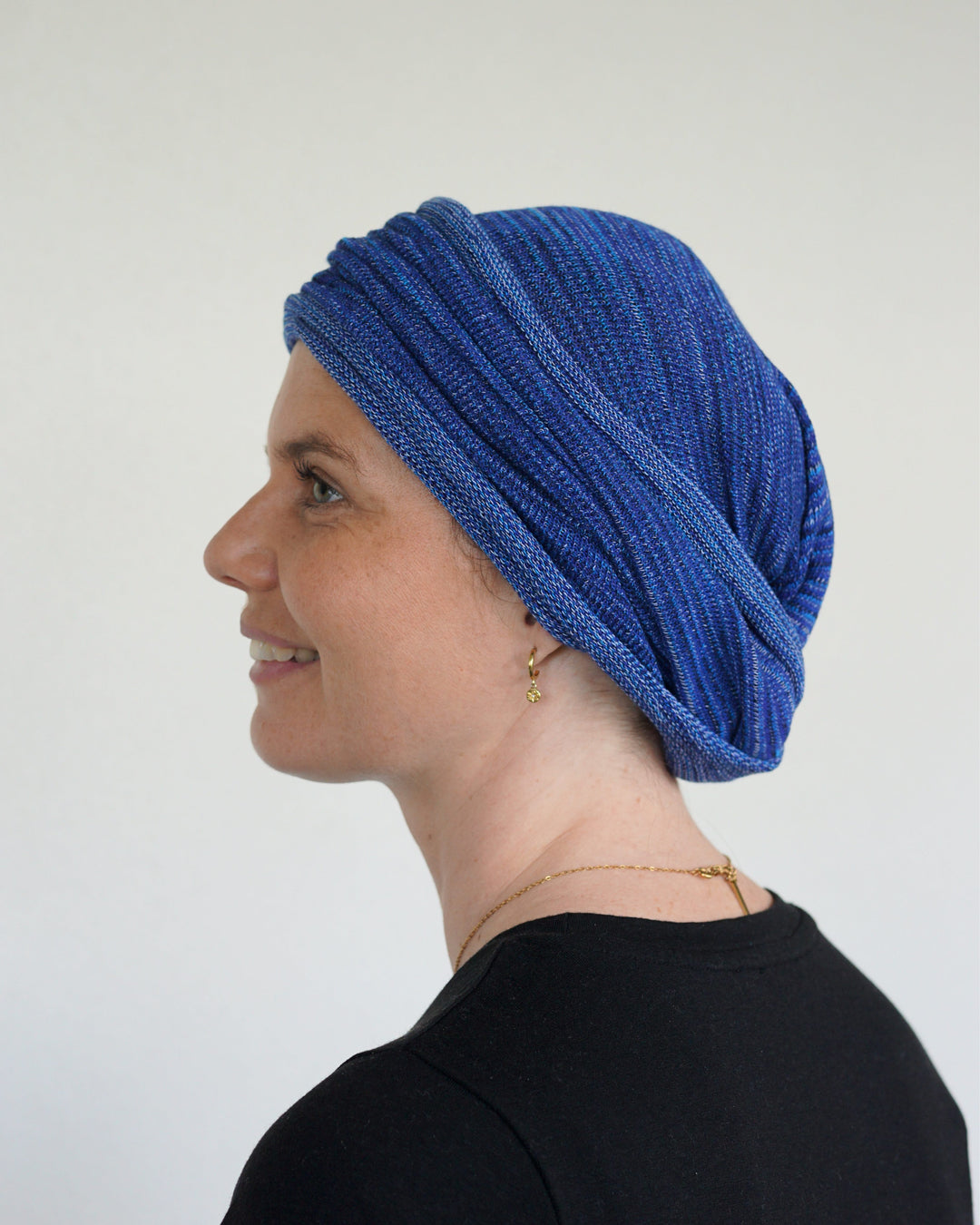 Denim Blues Turban / Head wrap