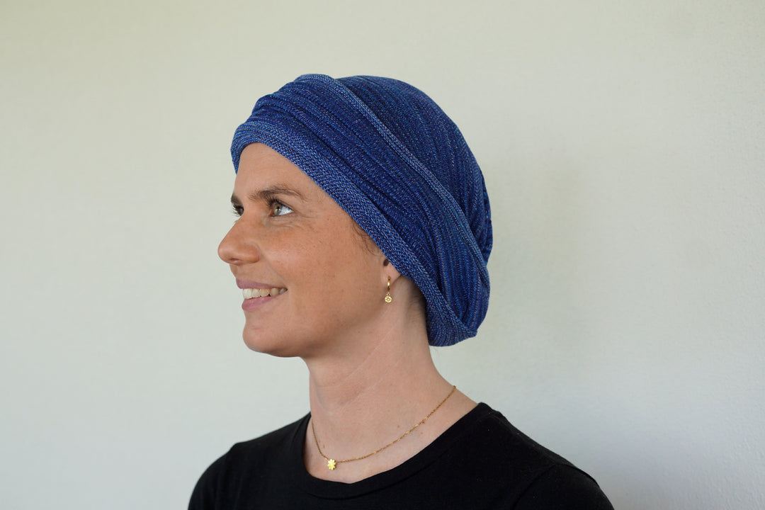 Denim Blues Turban / Head wrap