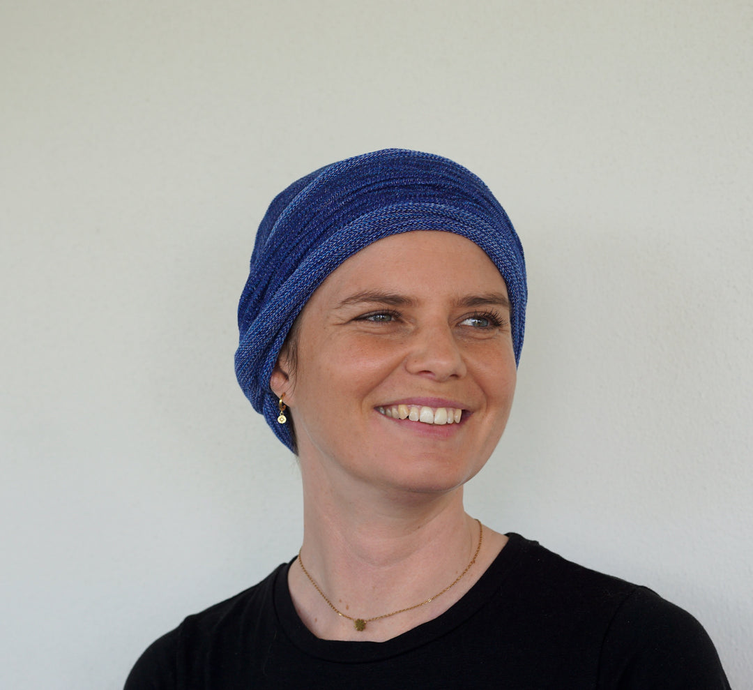 Denim Blues Turban / Head wrap