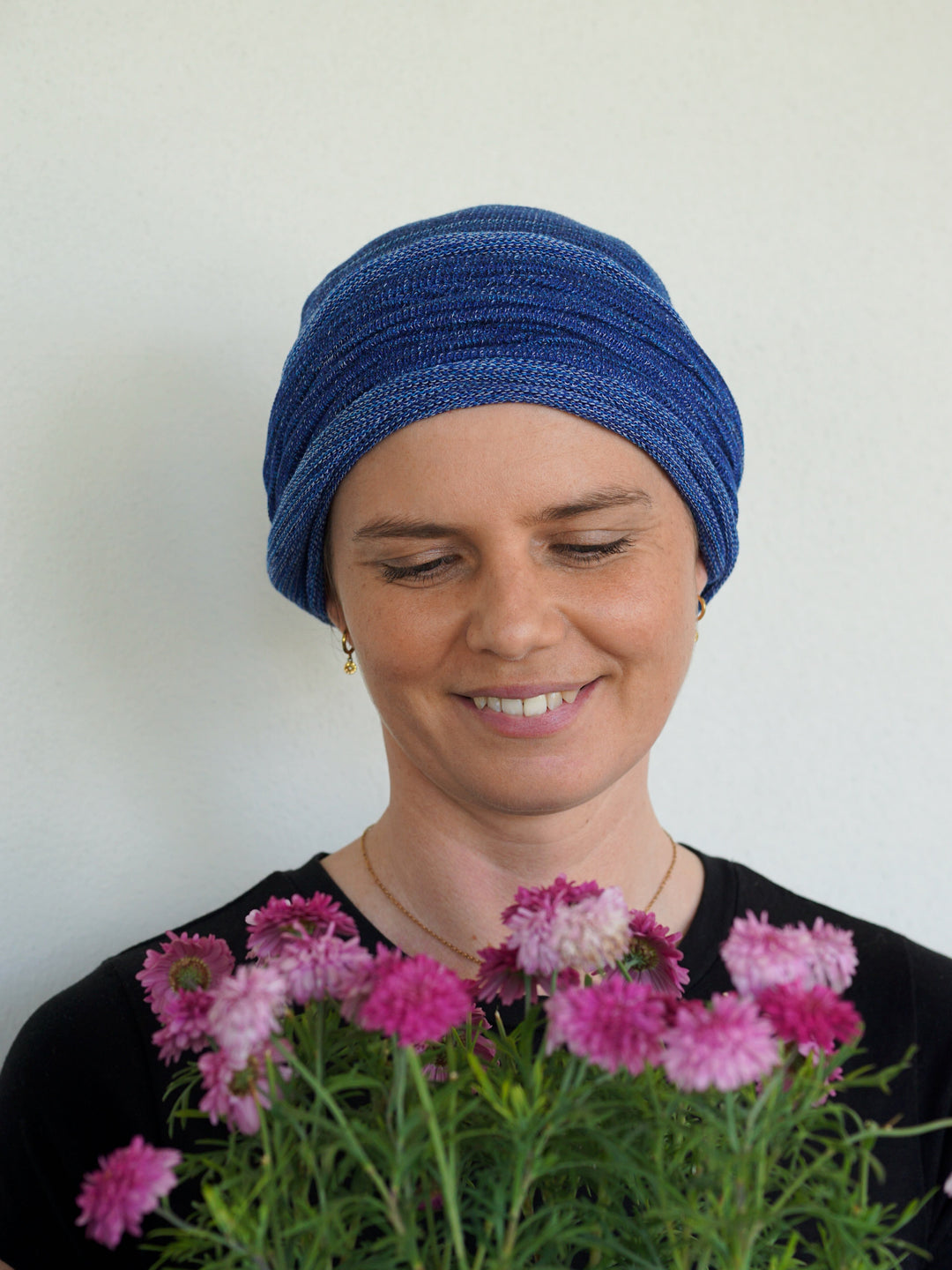 Denim Blues Turban / Head wrap