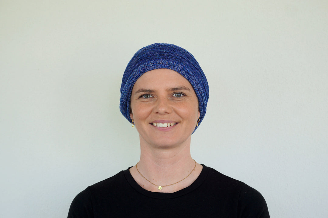 Denim Blues Turban / Head wrap