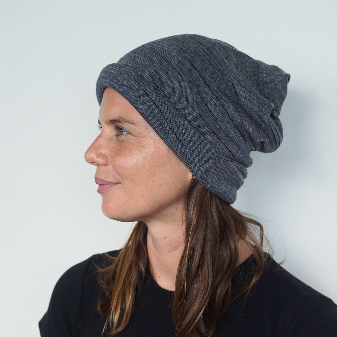 Grey Delight Merino Beanie Wrap - Shipped from Nevada USA
