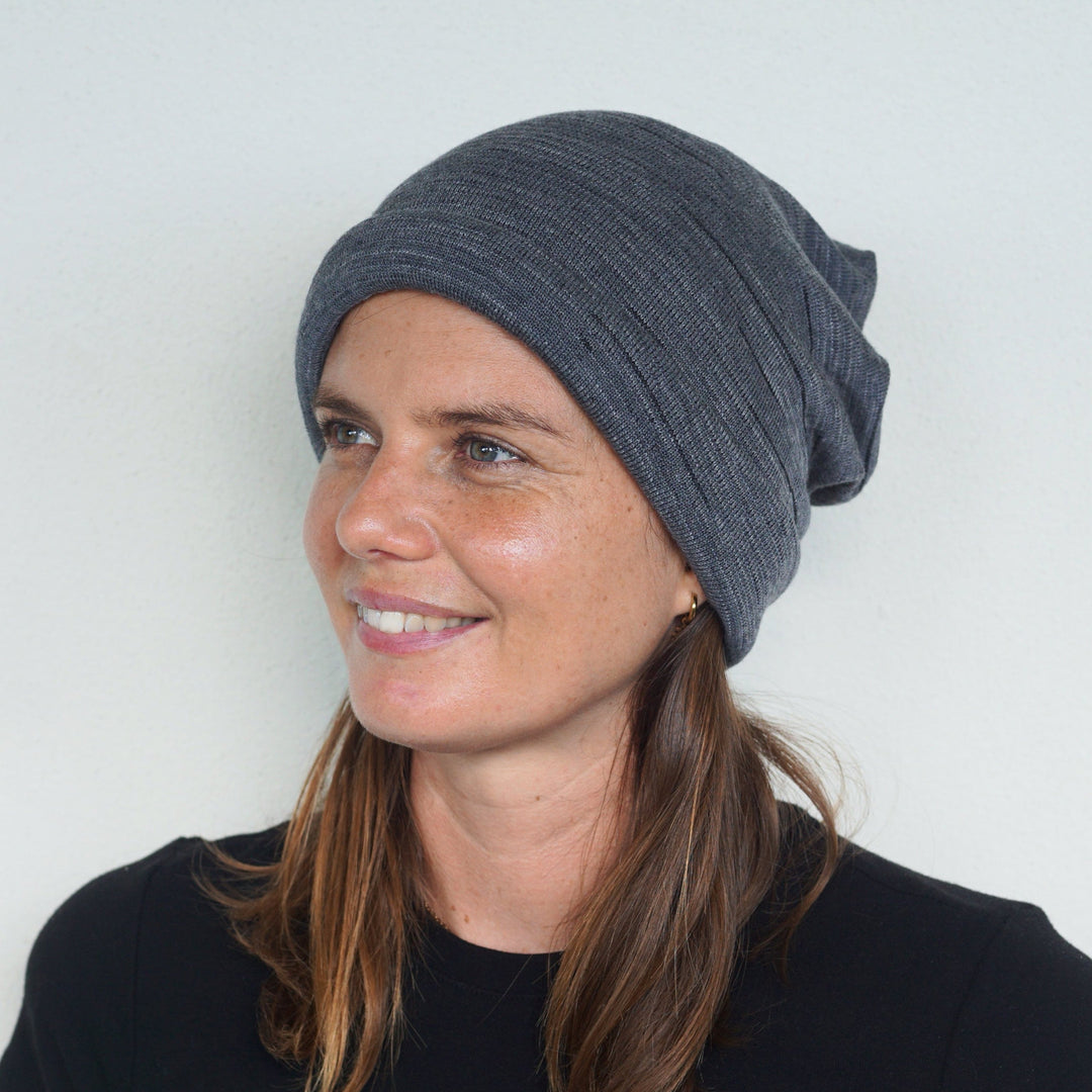 Grey Delight Merino Beanie Wrap - Shipped from Nevada USA