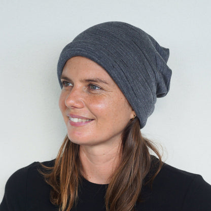 Grey Delight Merino Beanie Wrap - Shipped from Nevada USA