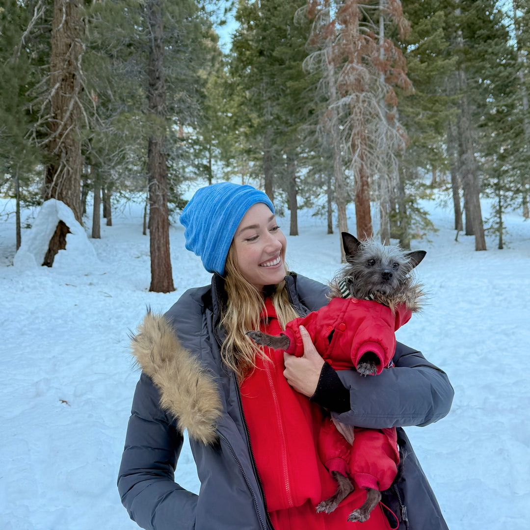 Ice Blue Merino Beanie Wrap - Ships from Nevada USA