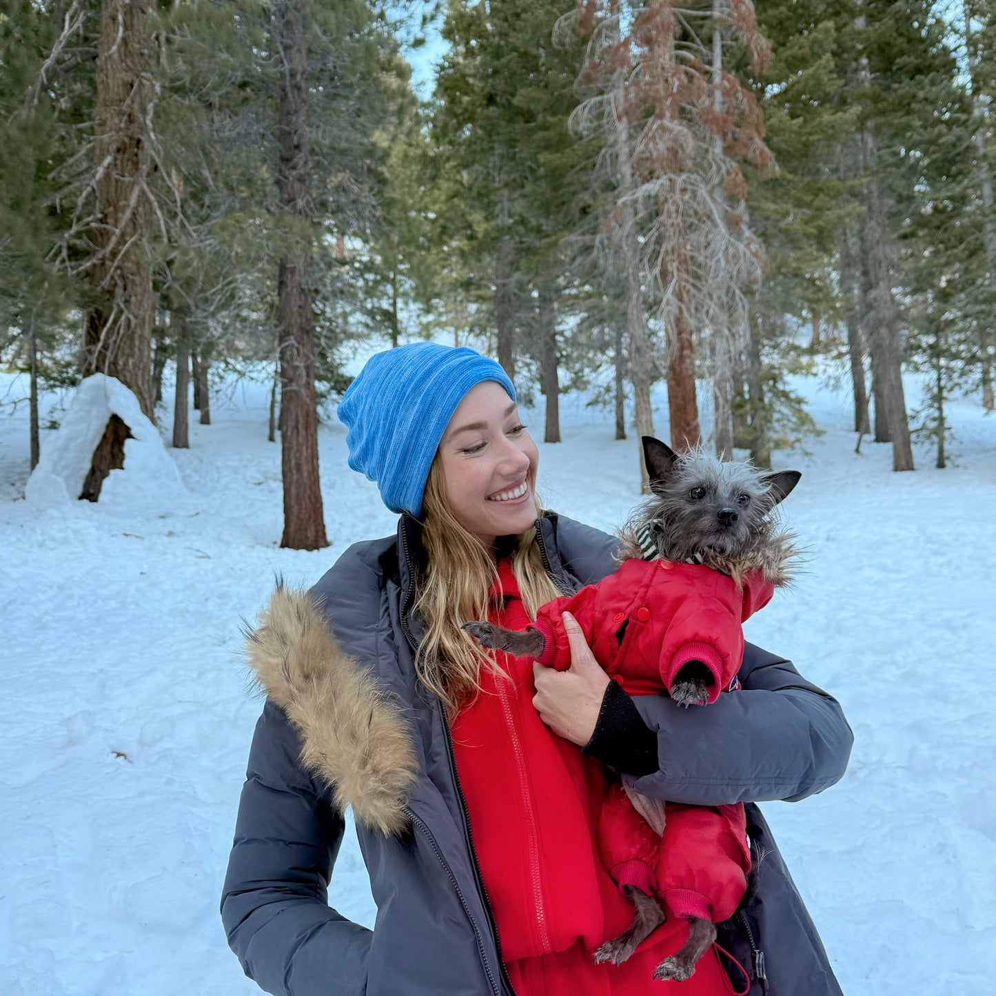 Ice Blue Merino Beanie Wrap - Ships from Nevada USA