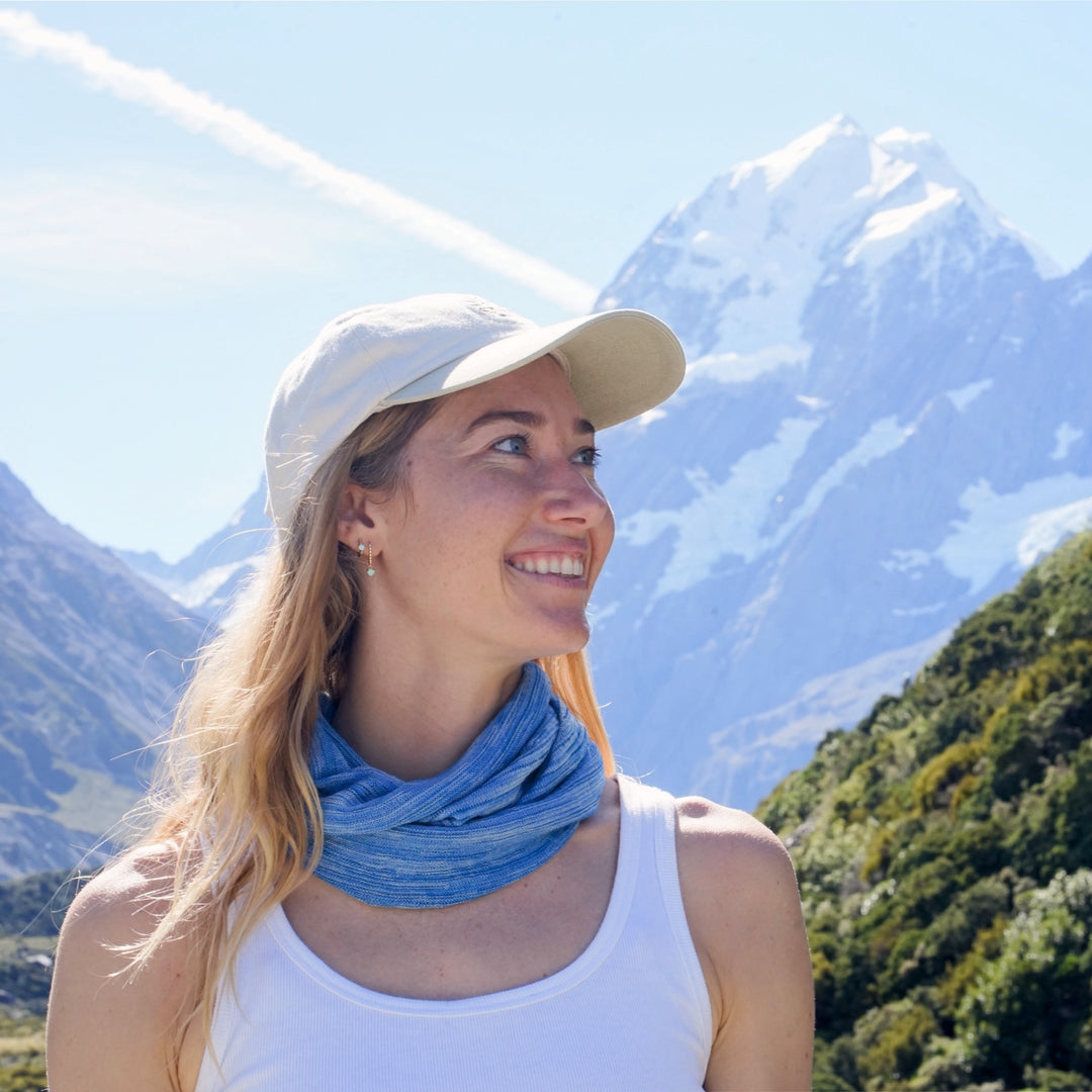 Ice Blue Merino Beanie Wrap - Ships from Nevada USA