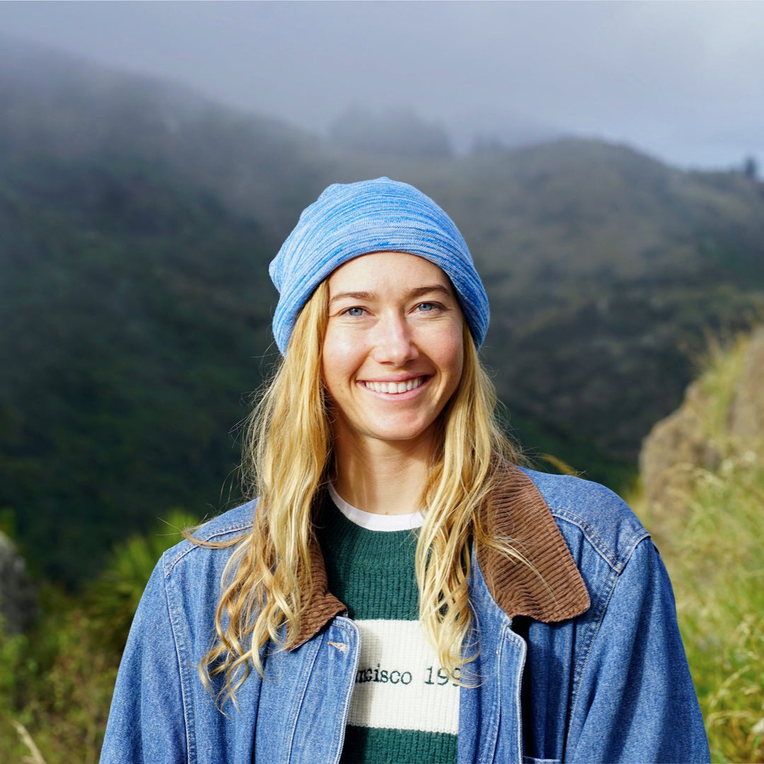 Ice Blue Merino Beanie Wrap - Ships from Nevada USA