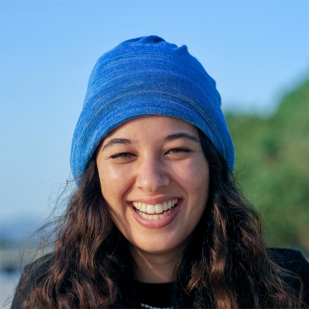 Ice Blue Merino Beanie Wrap - Ships from Nevada USA