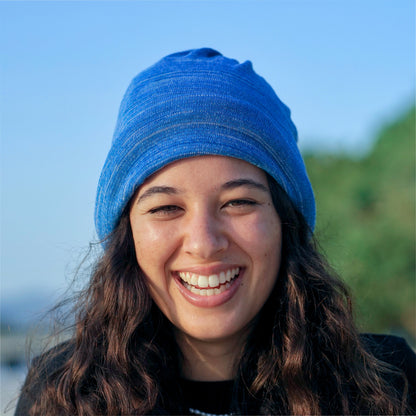 Ice Blue Merino Beanie Wrap - Ships from Nevada USA