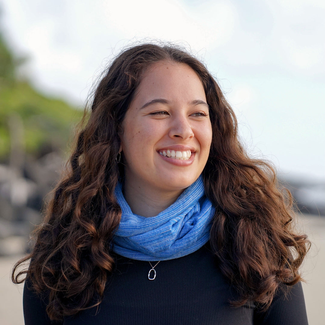 Ice Blue Merino Beanie Wrap - Ships from Nevada USA