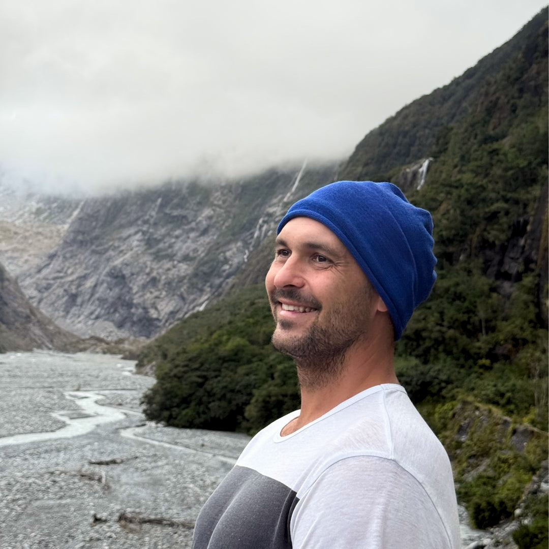 Lapis Blue Merino Beanie Wrap - Ships from Nevada USA