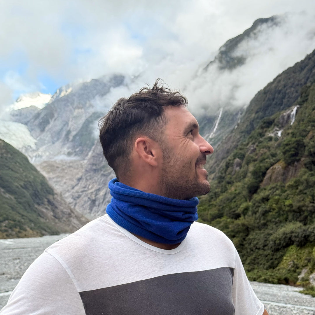 Lapis Blue Merino Beanie Wrap - Ships from Nevada USA