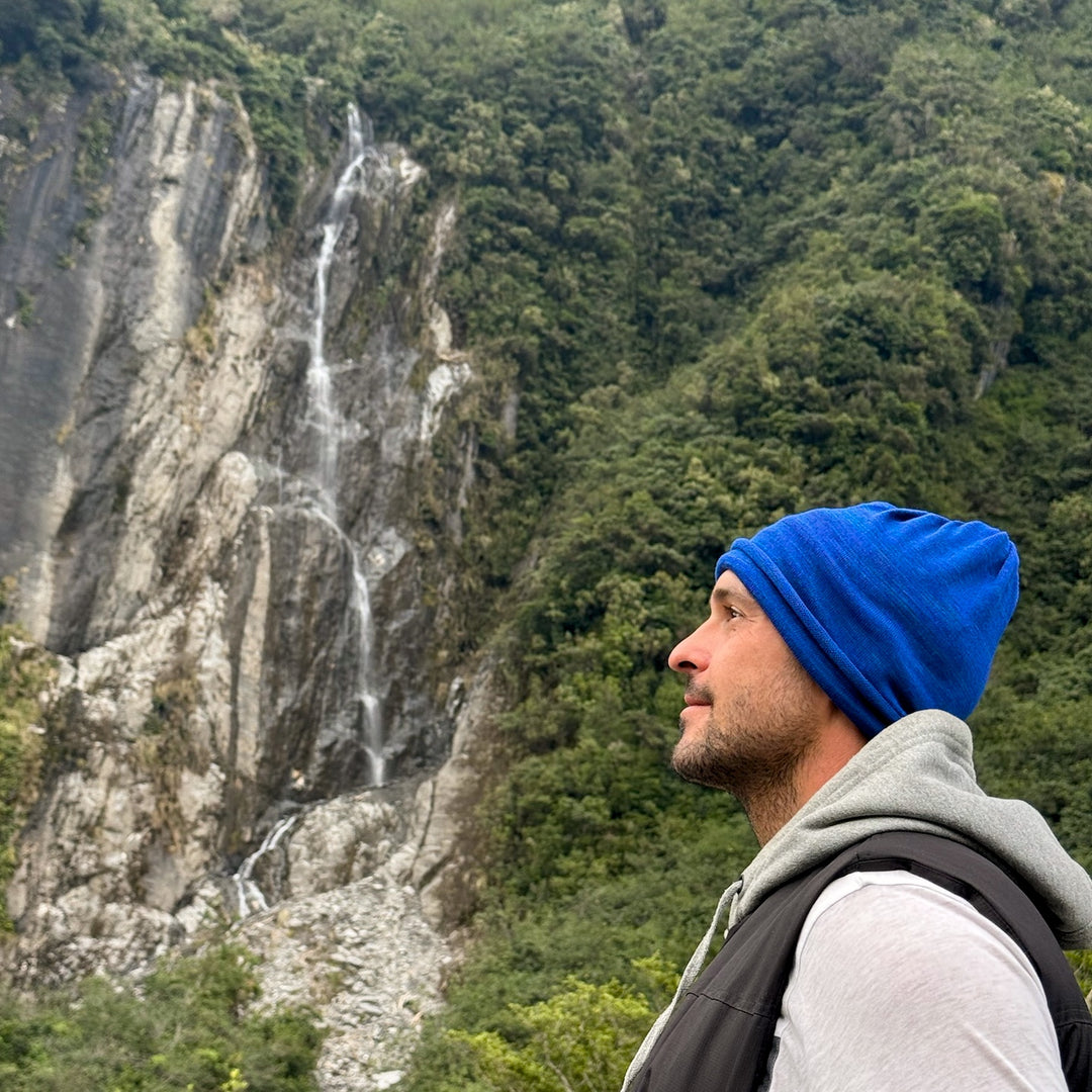 Lapis Blue Merino Beanie Wrap - Ships from Nevada USA