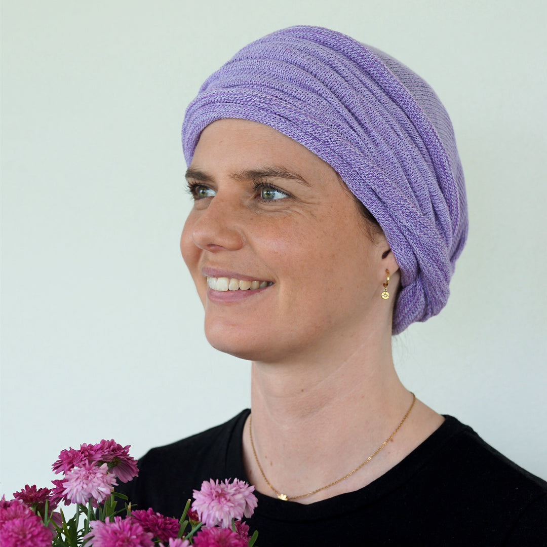Lilac Cream Turban Wrap/ Head Wrap - Shipped from Nevada USA