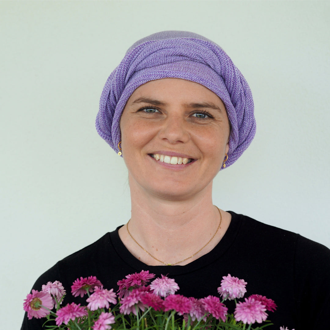 Lilac Cream Turban Wrap/ Head Wrap - Shipped from Nevada USA