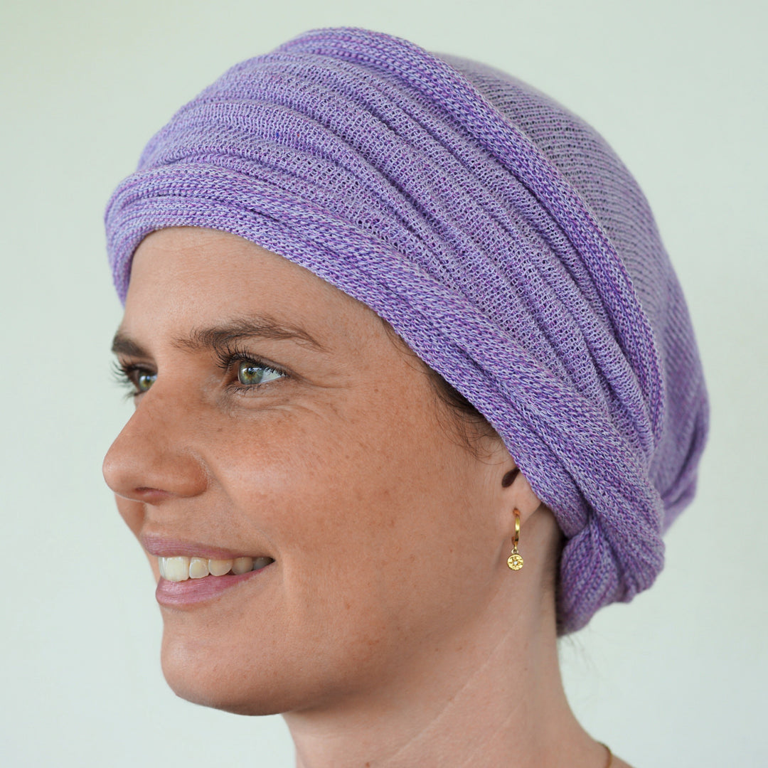 Lilac Cream Turban Wrap/ Head Wrap - Shipped from Nevada USA