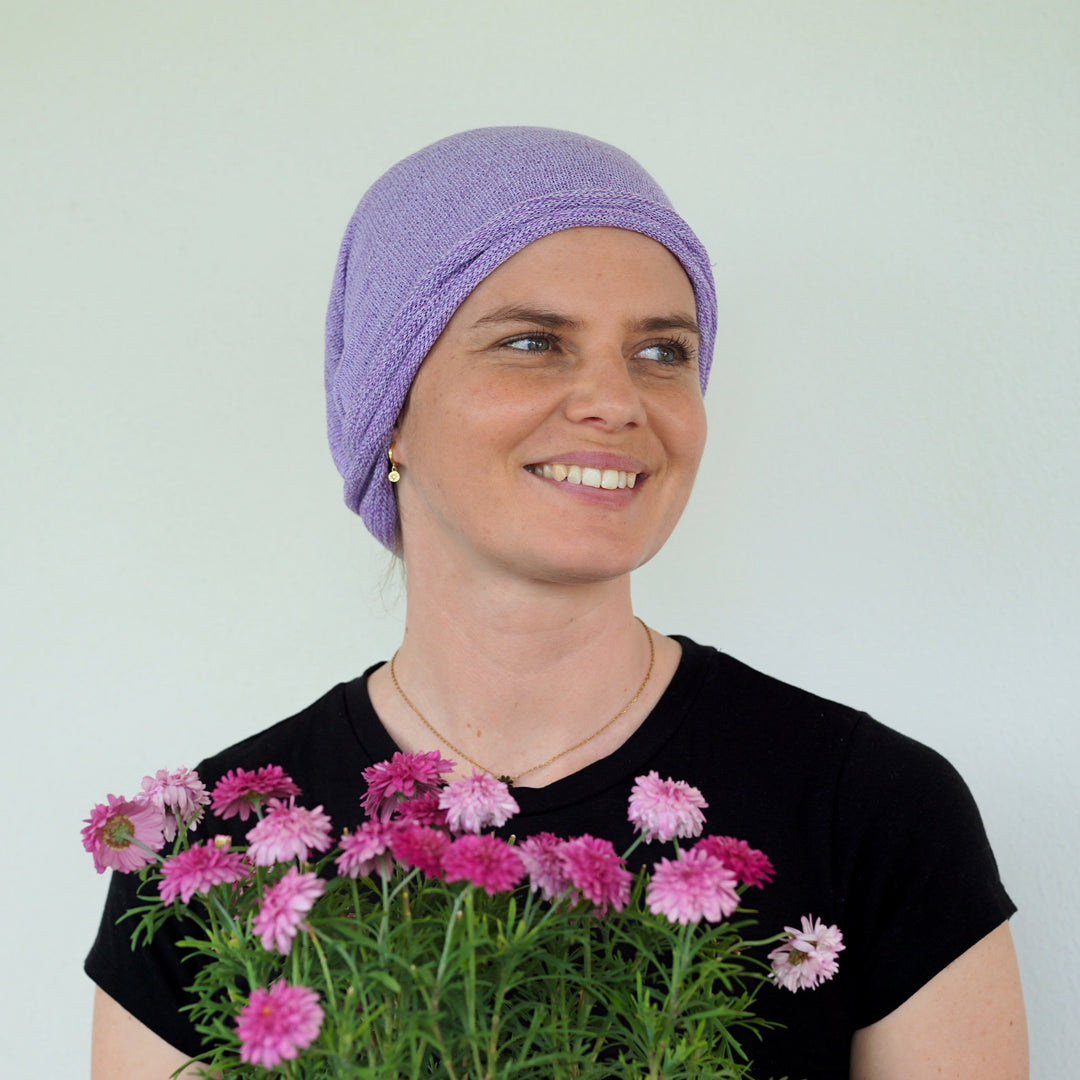 Lilac Cream Turban Wrap/ Head Wrap - Shipped from Nevada USA