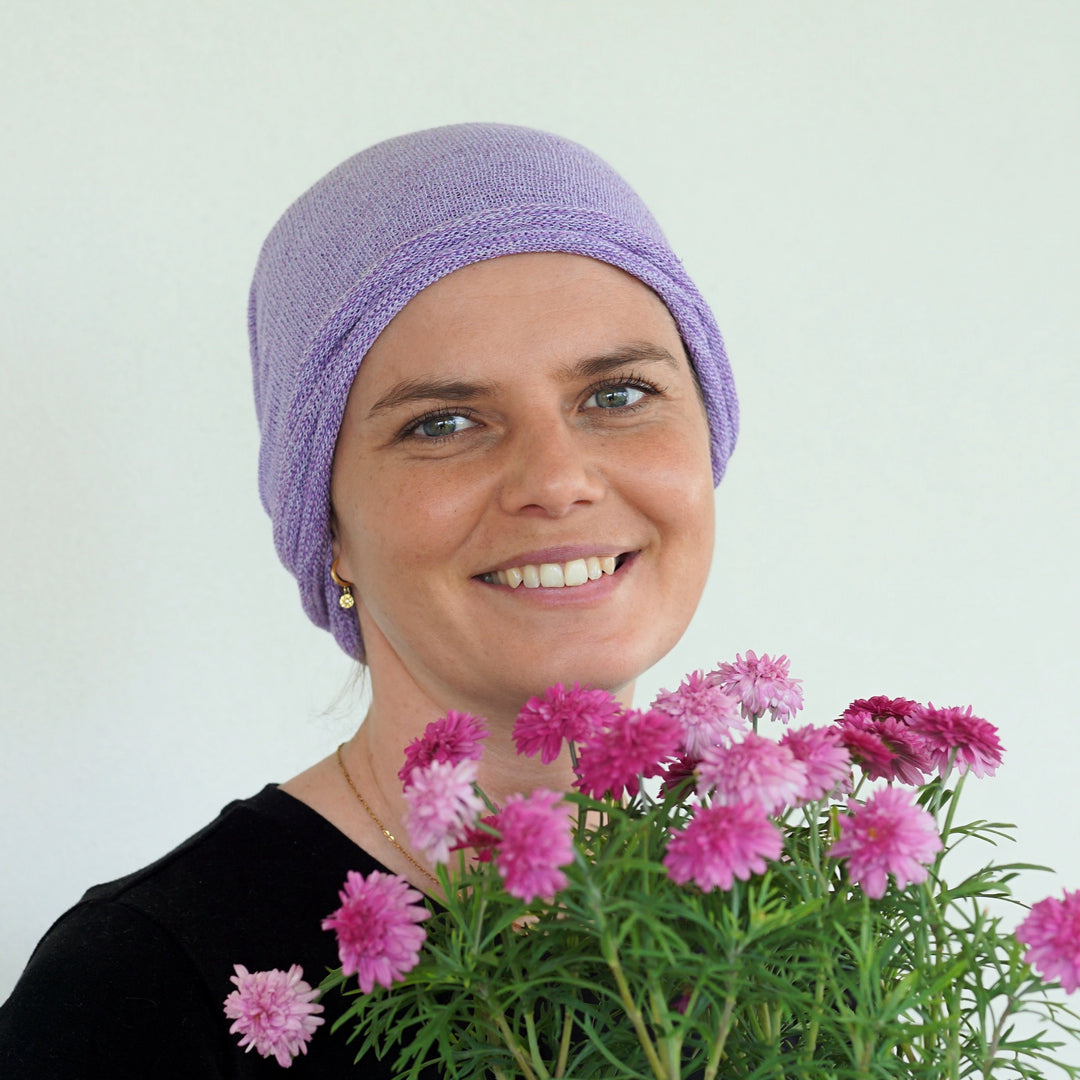 Lilac Cream Turban Wrap/ Head Wrap - Shipped from Nevada USA