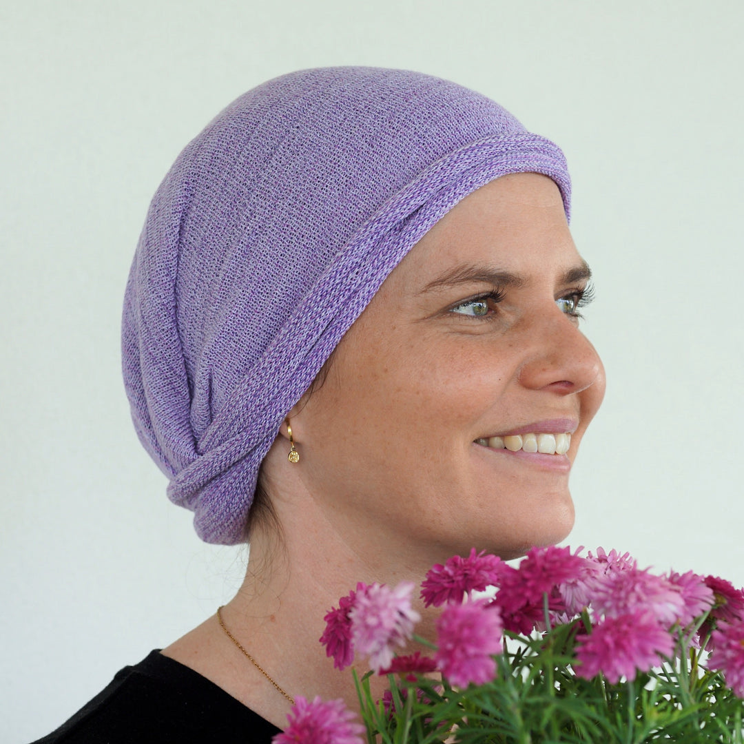 Lilac Cream Turban Wrap/ Head Wrap - Shipped from Nevada USA