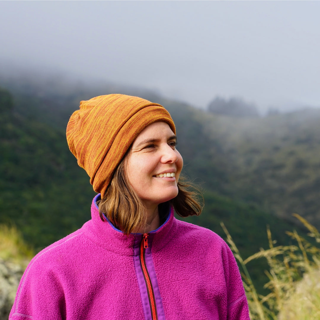 Mustard Tan Merino Beanie Wrap - Ships from Nevada USA