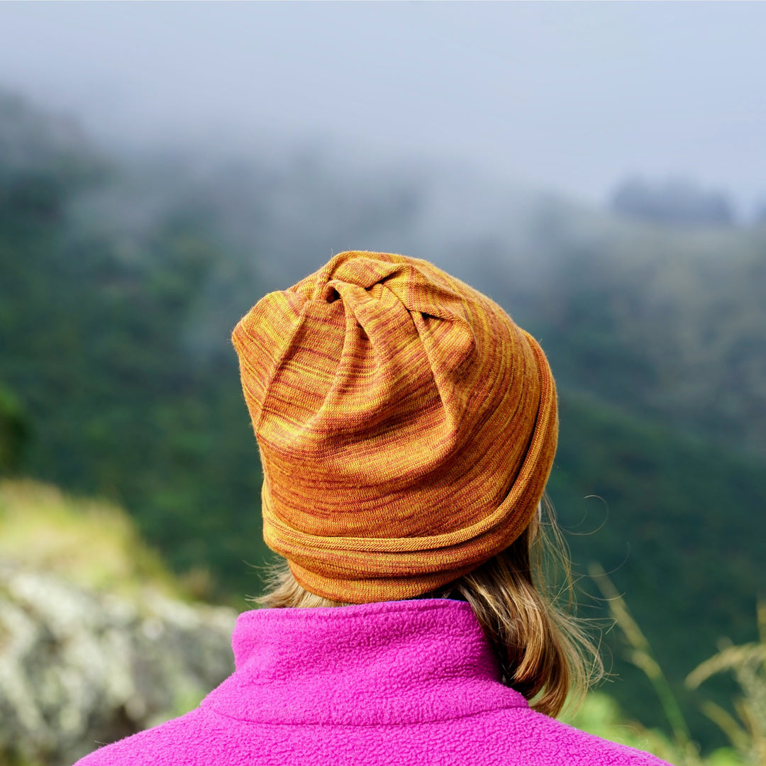 Mustard Tan Merino Beanie Wrap - Ships from Nevada USA