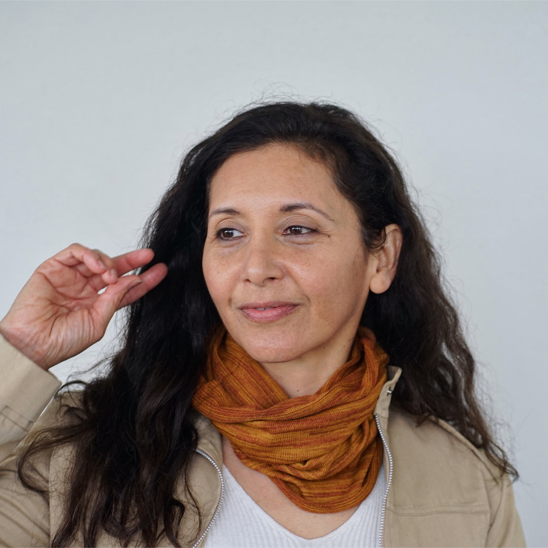 Mustard Tan Merino Beanie Wrap - Ships from Nevada USA