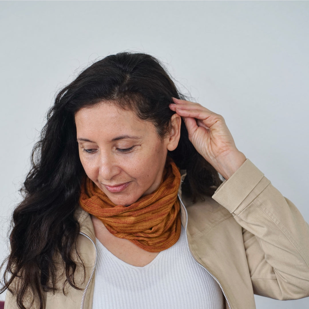 Mustard Tan Merino Beanie Wrap - Ships from Nevada USA